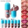 YOUNG VISION 3PCS Lip Gloss Set Mini Pill-Shaped Portable Lipstick Avocado Moisturizing Tint Student Affordable Hydrating Lip Color