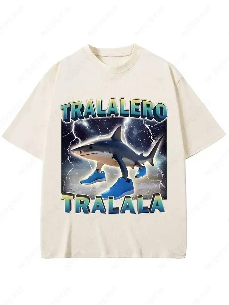 Tralalero Tralala Funny Shark Meme T-shirt Gifts Women's Fashion Gothic Vintage T-shirts Casual T Shirt
