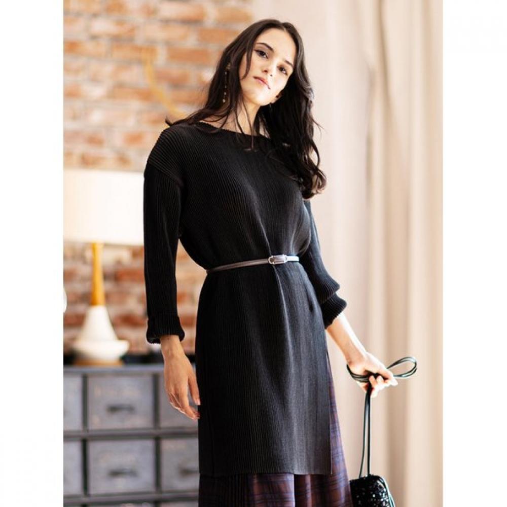 Specchio Front Slit Pleated Dress 442 567 02