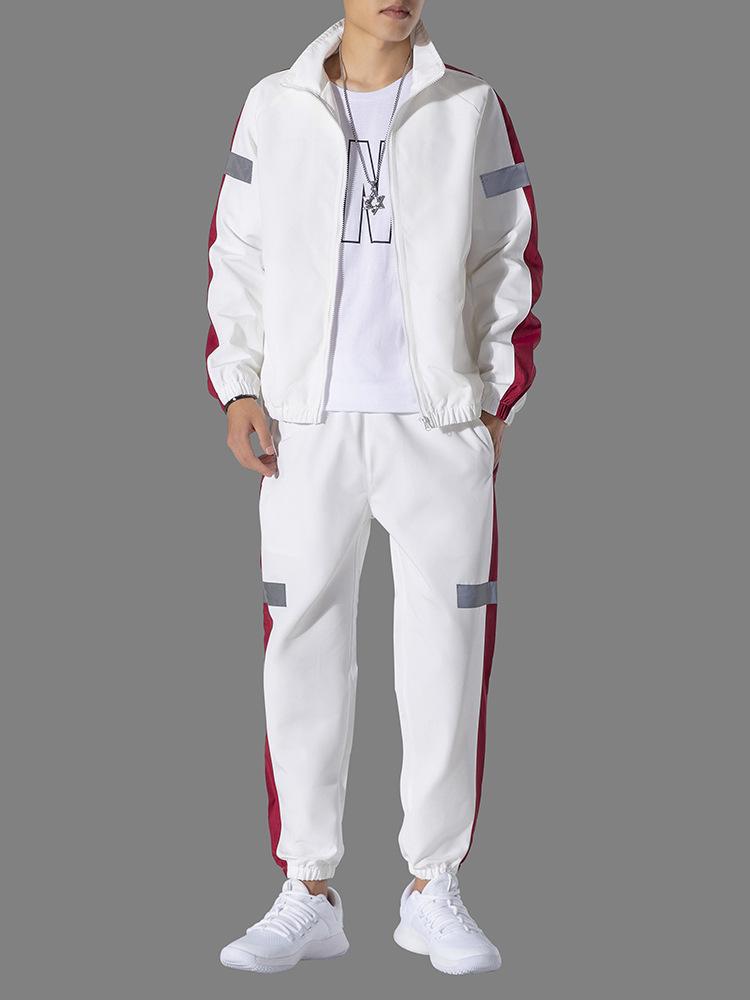 Men's Spring 2025 Korean Style Casual Suit: Youth Sport Two-Piece Set Plus Size