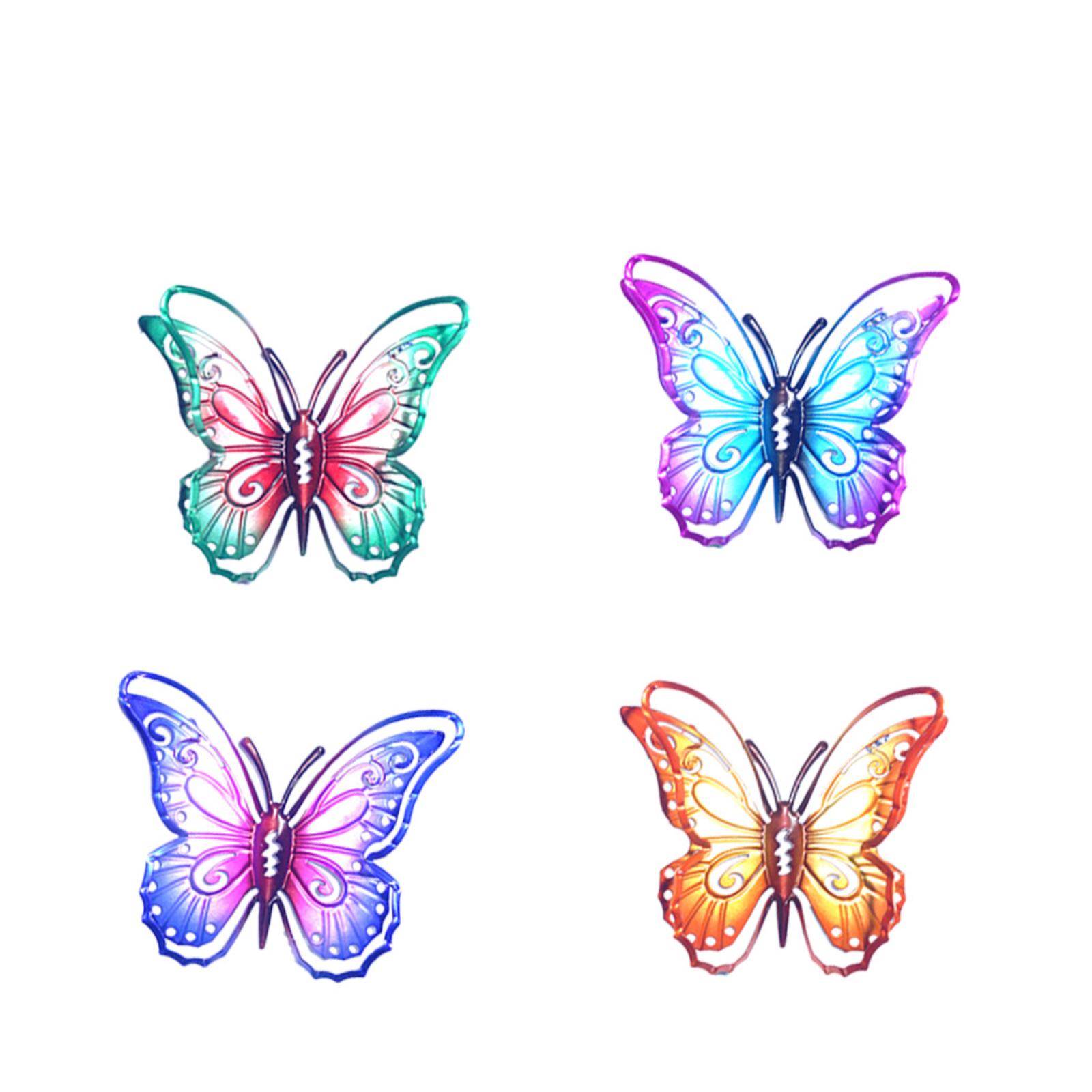 Набор из 4 цветных металлических настенных декоративных украшений