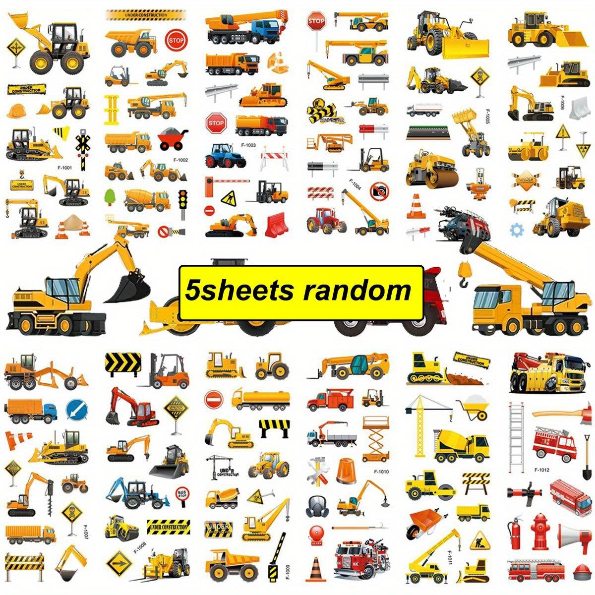 

5sheets Construction Vehicle 3D Bubble Stickers Textured Peel Stick Decals for DIY Crafts Laptop Phone Case Toolbox ZSY