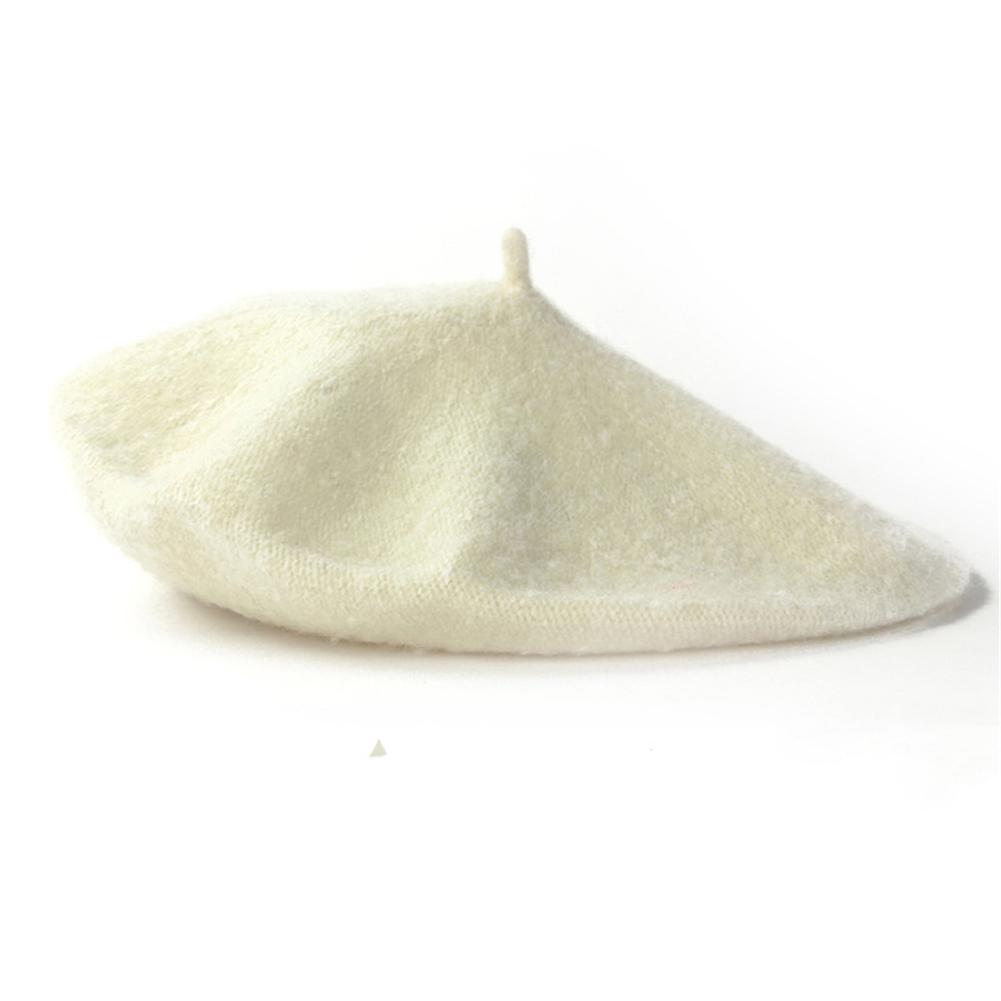 Women Wool Berets French Artist Style Spring Autumn Beanie Hat Retro Plain Beret Solid All Matched Caps Elegant Lady Street Caps