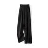 Drape Black Suit Pants Women's Spring and Autumn Senior Narrow Black Professional Small Straight High Waist Casual Wide-leg Pants