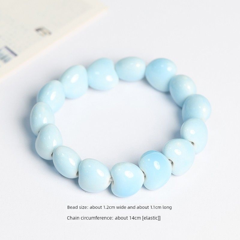 

Артси Сердце Цзиндэчжэнь Студентка Подруги Пара Фарфор Розовые Бусины Light Blue