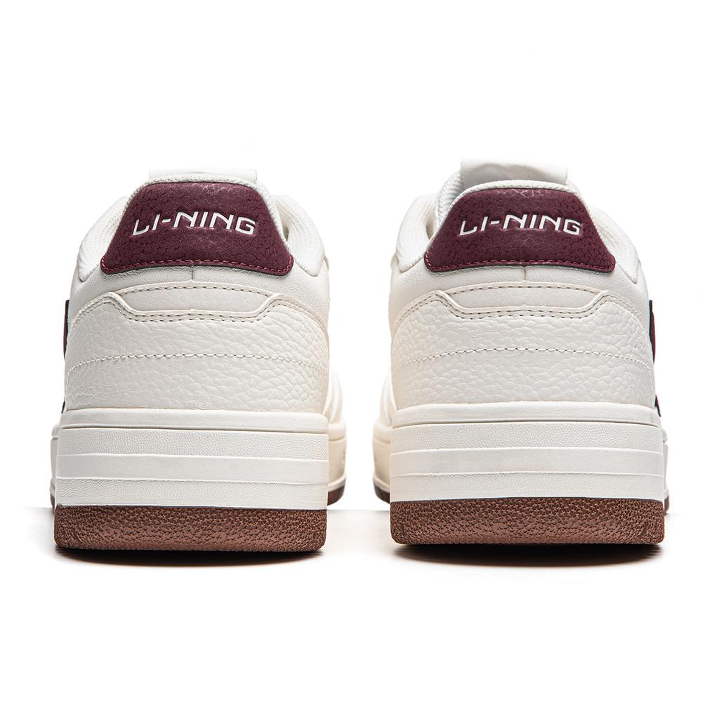New LiNing Tianji Soft Slip Resistant Cushioning Abrasion Resistant Low Top Skateboard Shoes Men's White Red AGCU271-2