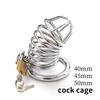 Stainless Steel Male Cage Lock 3size Ring New