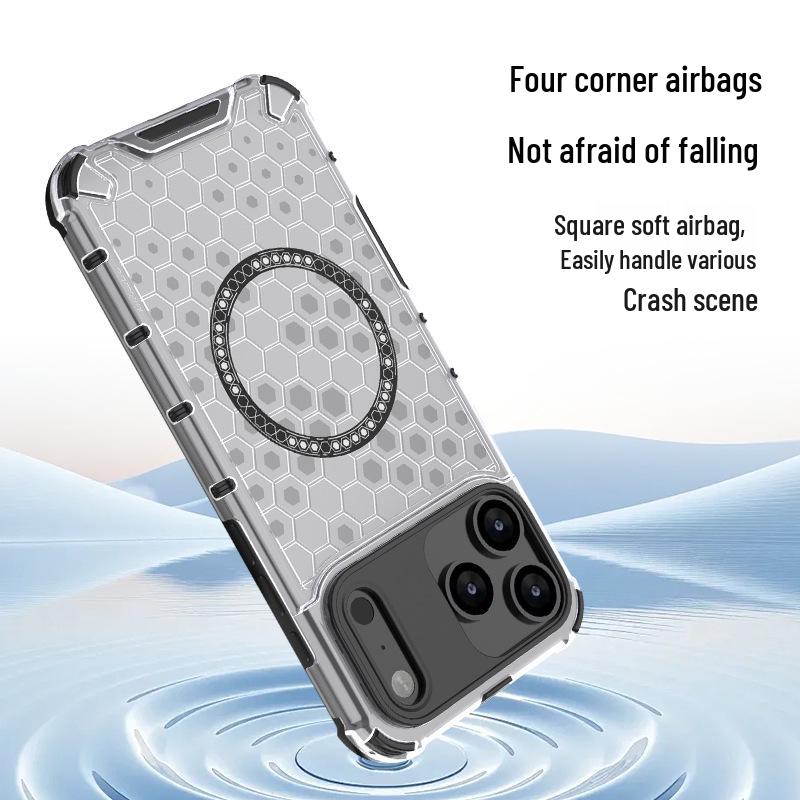 iPhone 17 Pro Max Honeycomb Magnetic Case with Airbag Protection
