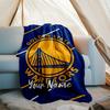 Custom Name Warriors Theme Printed Blanket - Perfect for Couch, Bed, Travel & Outdoor Use | Machine Washable, Cozy & Durable.