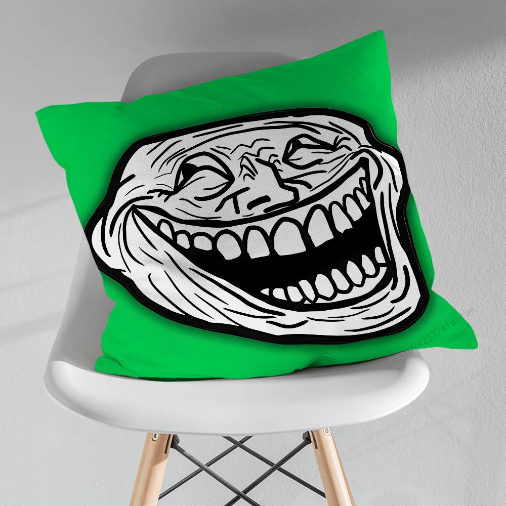 Funny Meme TTroll FFace Pillow Case For 30x30cm45x45cm55x55cm For Home Bedroom Decoration And Protector