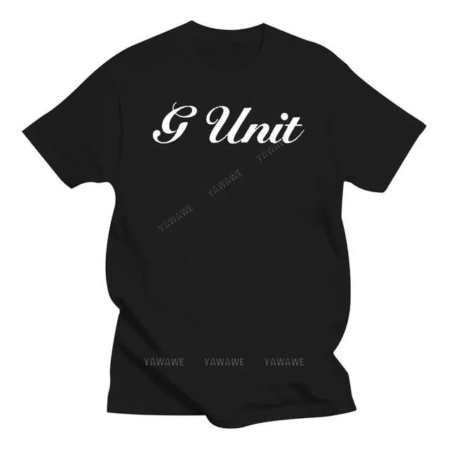 Camiseta De Algodon Negra Con Logo Blanco De G Unit XXXL
