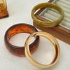 Ingemark 3 Styles Y2K Boho Resin Stack Chunky Bangles for Women New Punk Geometric Irregular Arm Bracelets Jewelry Accessories