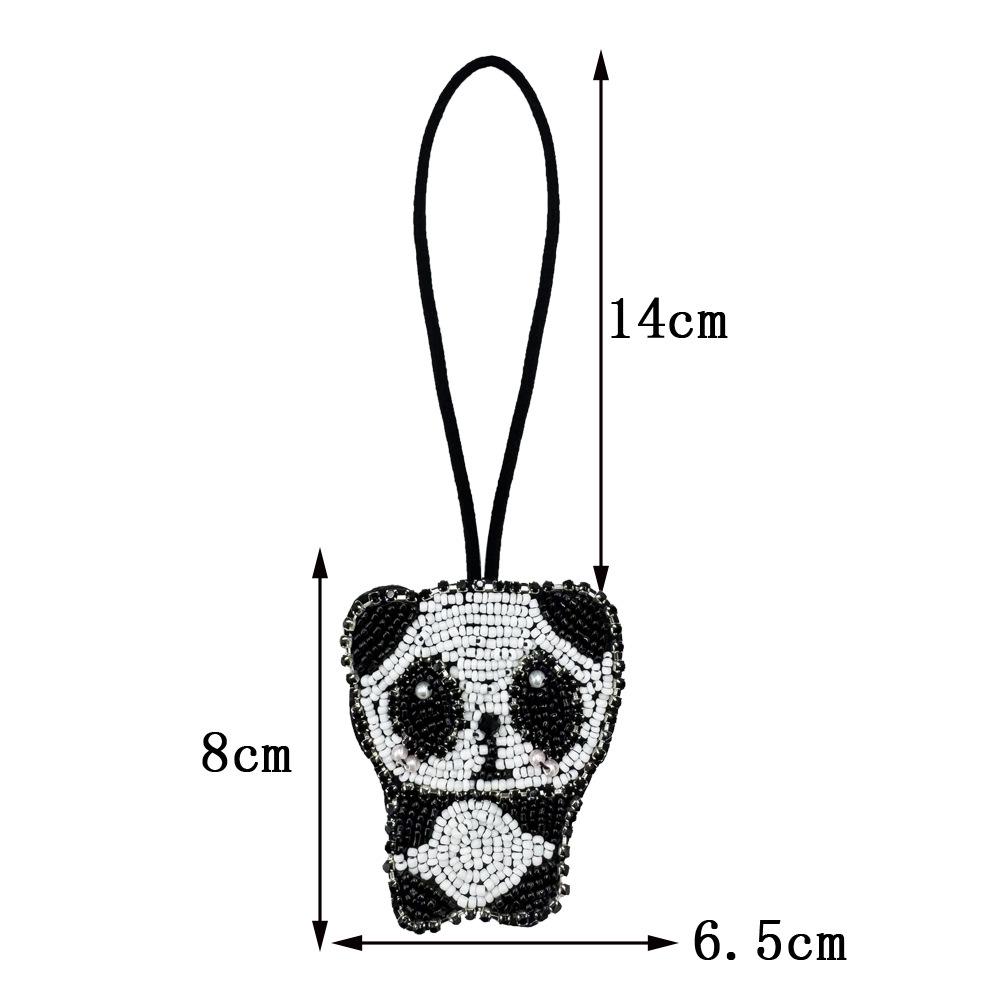 Handmade Rabbit Flower Heart Beaded Patch Key Chain Bag Charming Pendant Hang Lanyard Decoration Diy Clothing Applique Patches