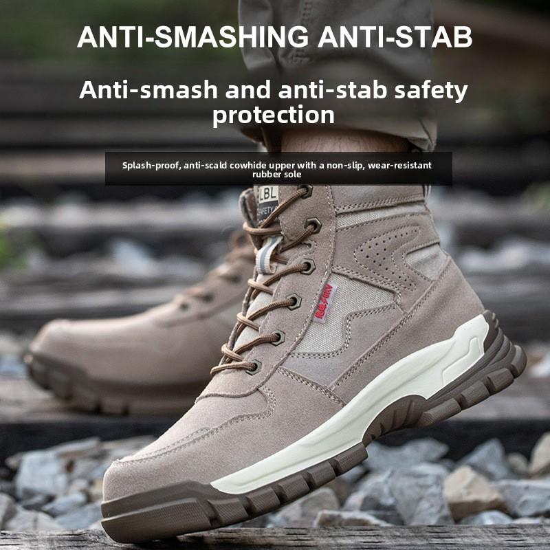 Winter High Top Safety Shoes with Steel Toe Puncture Proof Work Boots Industrial Construction Site Non-slip Work Shoes for Men