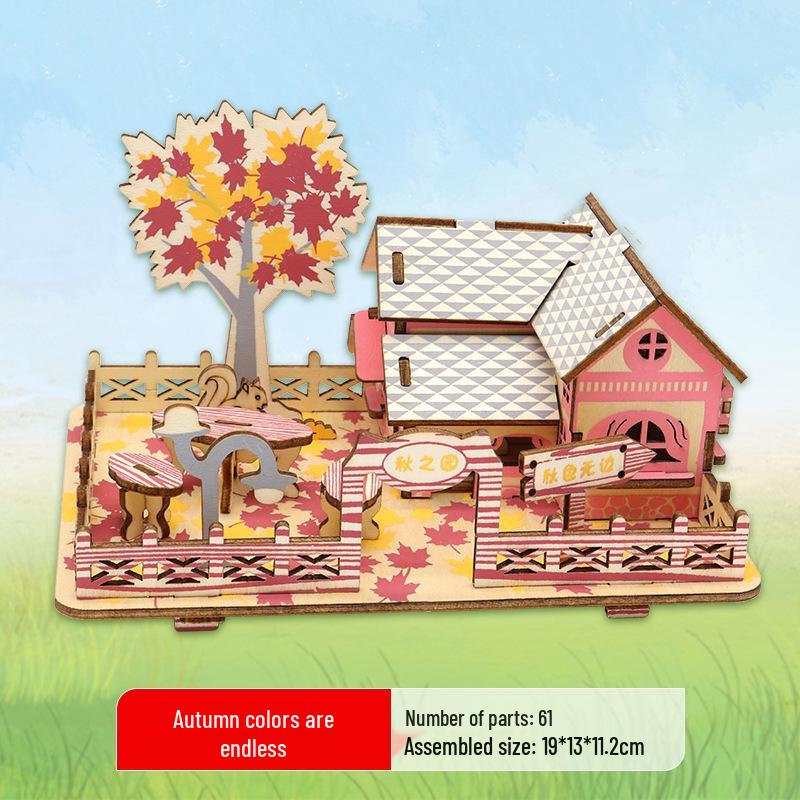 3D Wooden Ferris Wheel Puzzle - Educational DIY Gift for Kids