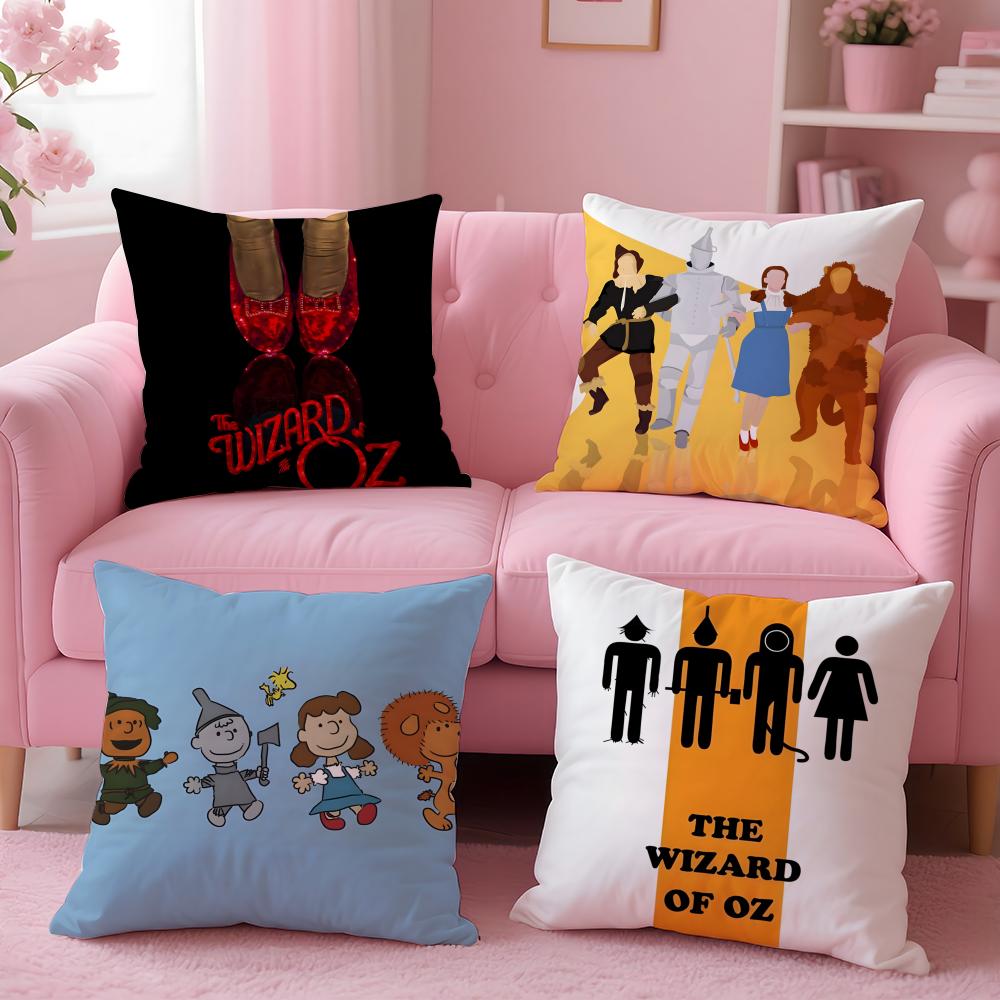 movie fantasy The WWizard of OOz Cushion Cover Pillow Case Soft Friendly Fabric Concealed Zipper