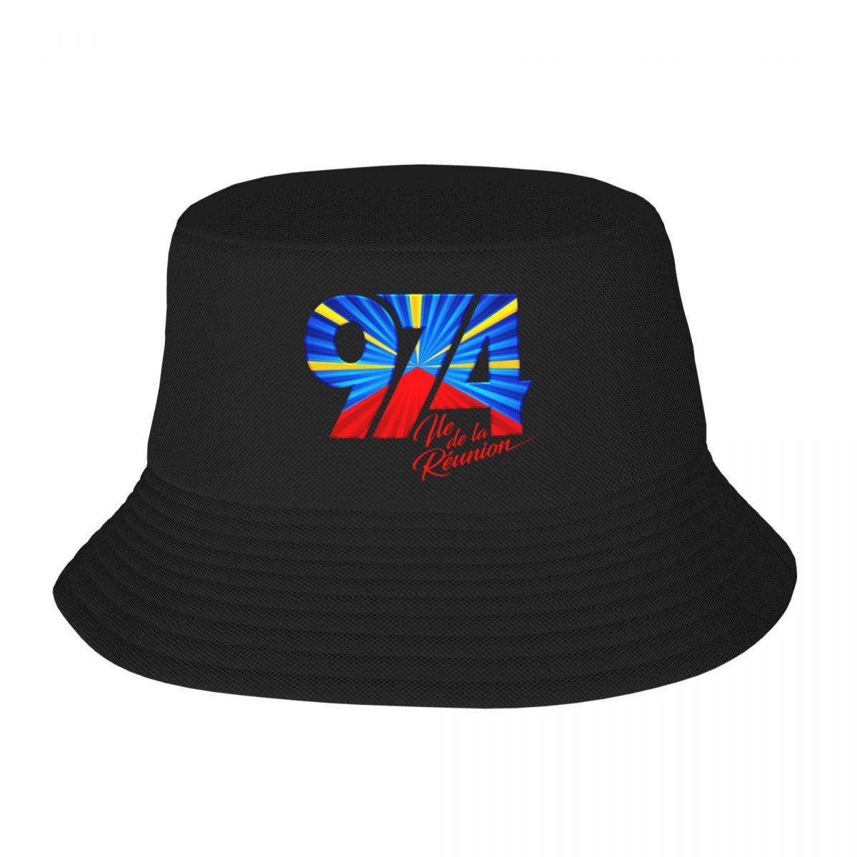 

Custom 974 Reunion Island Logo Bucket Hat Unisex Women Fashion Summer Outdoor Sun Reunionese Proud FisherUnisex Cap