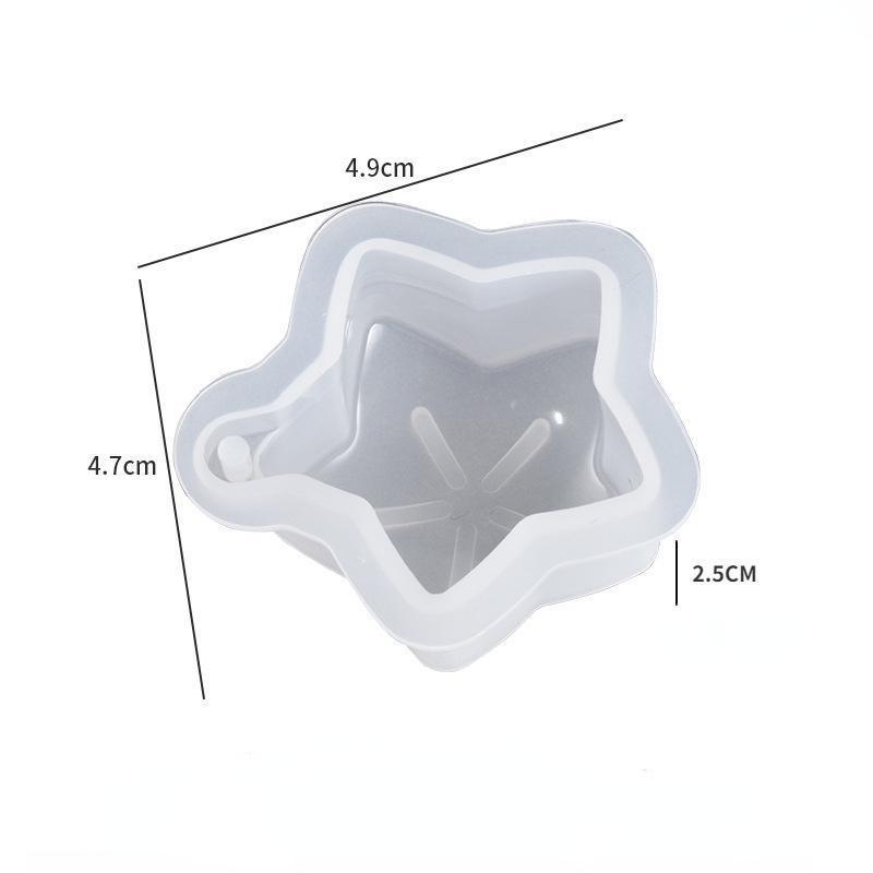 Diy Keychain Drip Mold Resin Flower Cat Claw Pentagram Pendant Silicone Mold