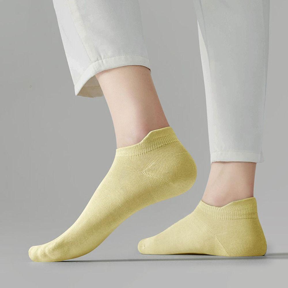 10Pairs Korean Style Invisible Boat Socks Candy Color Ear Lifting Socks Mesh Short Socks  Daily