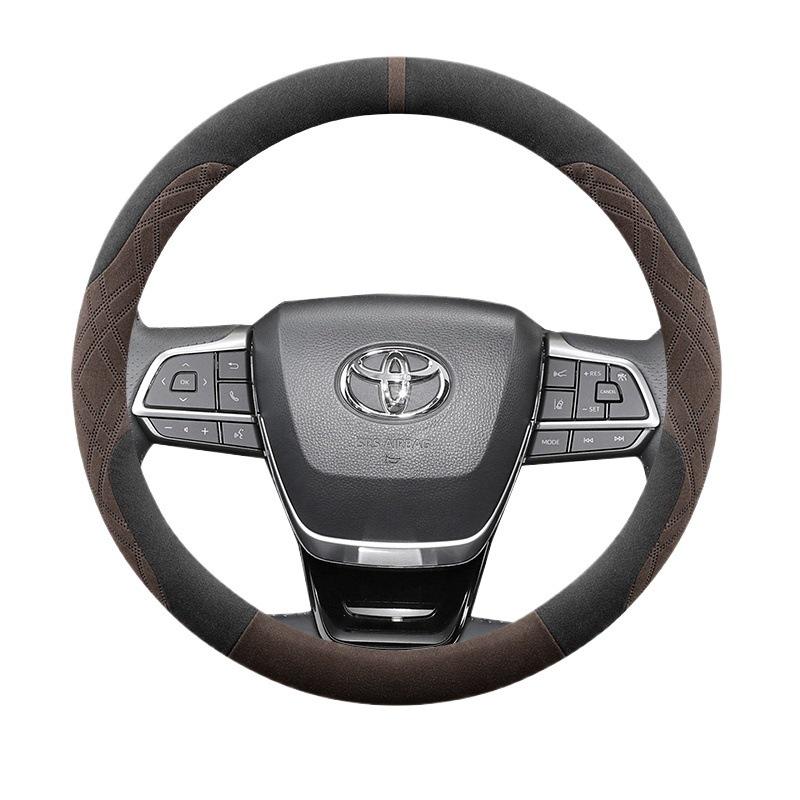 2023 Toyota Sienna Steering Wheel Cover - Suede, Non-slip, Sweat-absorbing, Ideal for Autumn & Winter