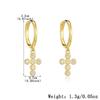 S925 Sterling Silver Zirconia Cross Earrings - Elegant, Simple, and Versatile European & American Design