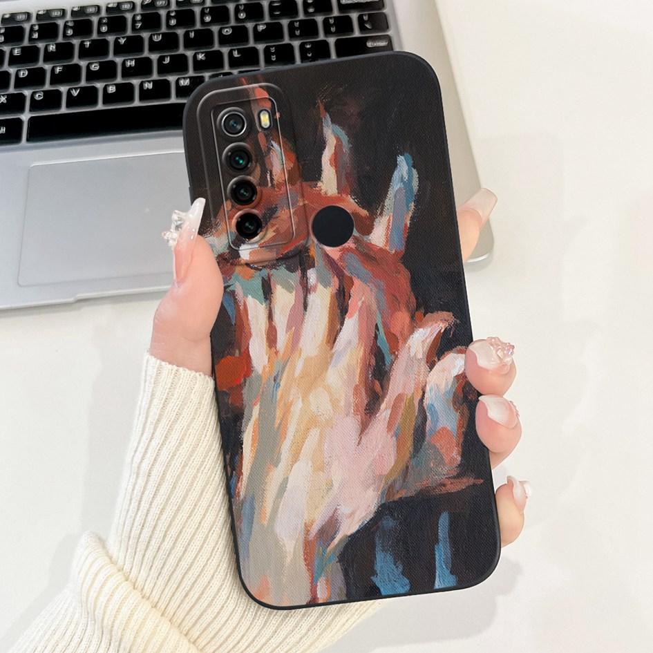 For Xiaomi Redmi Note 8 8T Case Fashion Painted Camera Protection Square Silicone Coque Soft Cover For Redmi Note8 Note8T Fundas