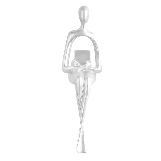 Złoty Myśliciel Rzeźba Abstrakcyjna Dekoracyjna Ornament Poprawiający Koncentrację Biurko Półka Salon