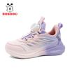 Babu Bean classmate girls shoes 2025 new autumn and winter leather waterproof girls rotating buckle children's sports shoes