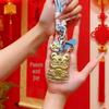 999 Pure Gold Lion Bag Pendant & Keychain with Bow Phone Chain