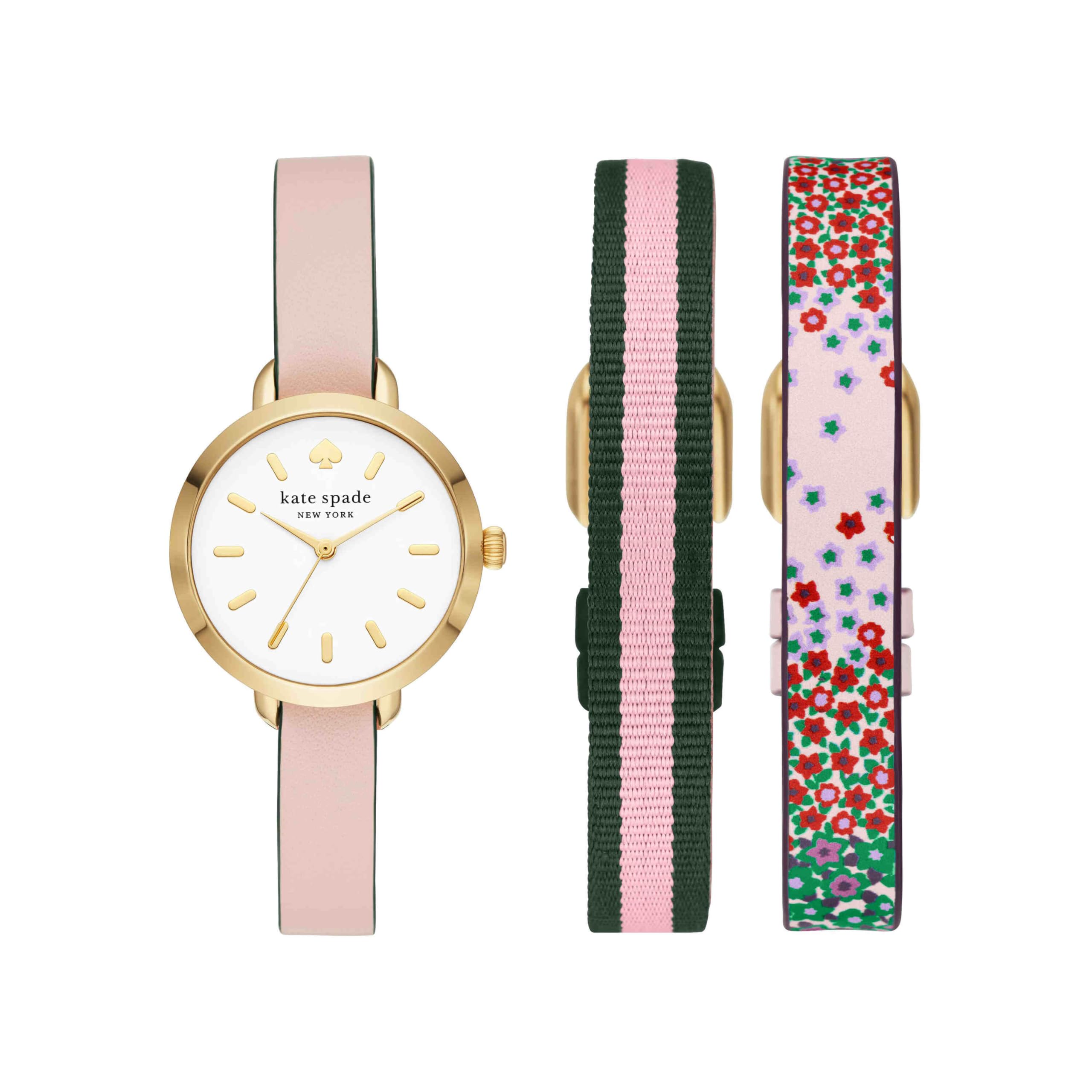 Kate Spade Analog Leather Watch KSW1663SET Women s бежевый