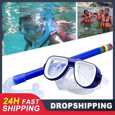 Lunettes de Natation Masques PVC Natation Plongée Enfant Lunettes de Plongée Anti-Buée Masque Respiratoire Sûr Ensemble Tuba Accessoires de Plongée Sous-Marine