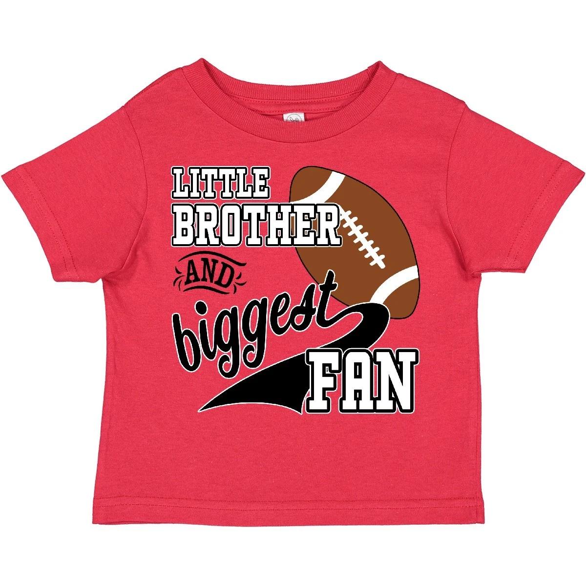 Inktastic Little Brother And Biggest Fan- Football Player Toddler T-Shirt Sports 140
