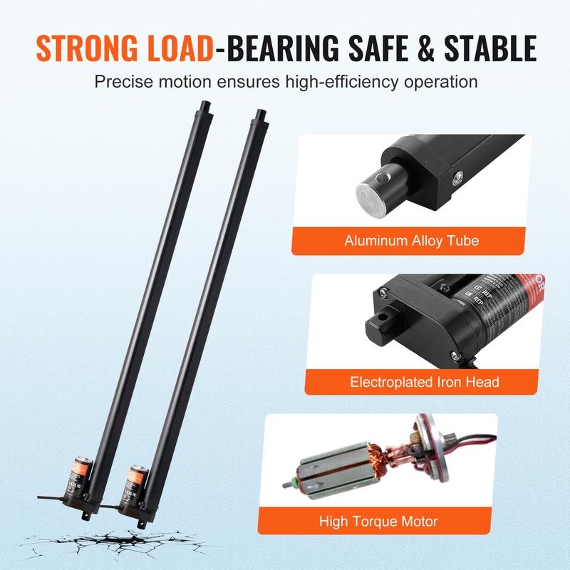 SucceBuy 2PCS 12V Linear Actuator 1000N 30in Electric Linear Motor Controller Kit IP54 Protection for Home TV Table Sofa Lifting