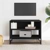 VidaXL TV Stand Black 61x40x46 Cm Engineered Wood and Metal, TV Bench, Hi-fi Cabinet, Entertainment Center, TV Buffet, 848879