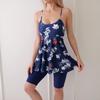 European and American Women's Sporty One-Piece Swimsuit with Flat-Leg Racing Style and Seven-Point Pants Sling Dress Design