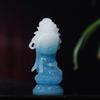 Cute Miniature Buddha Statue of Shokannon High X 4cm Jade Protection from Evil Good and Other Blessings (10.5cm Wide) [Synthetic Stone] Spirits,