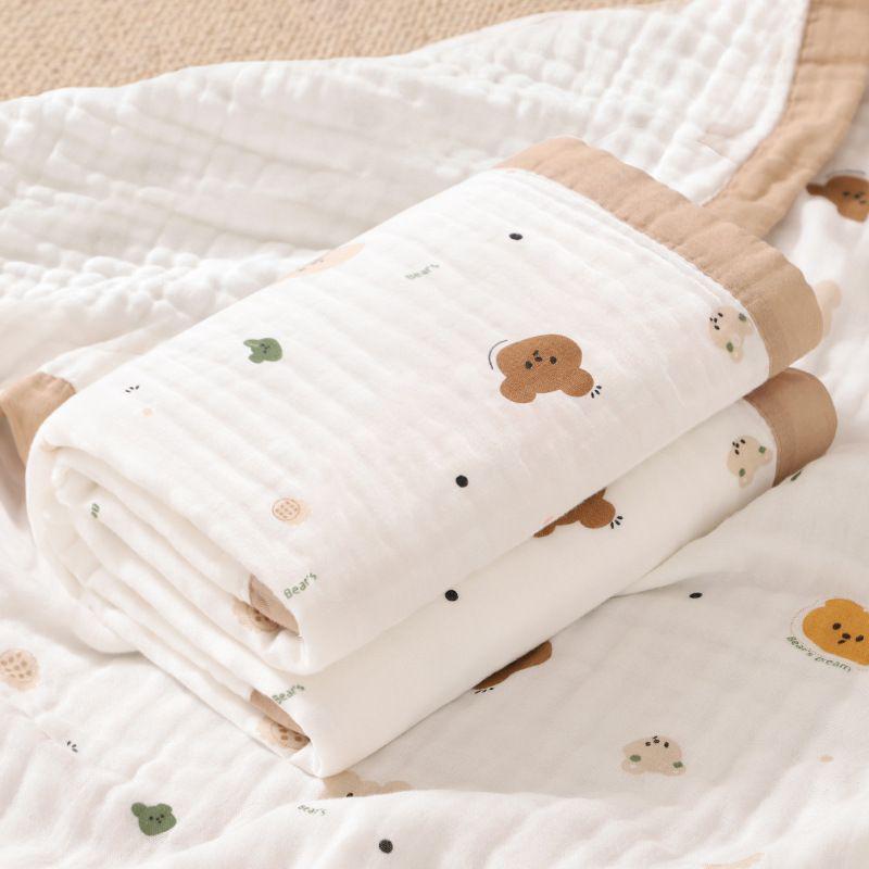 Superweiches sechslagiges Baumwoll-Babybadetuch & Puckdecke