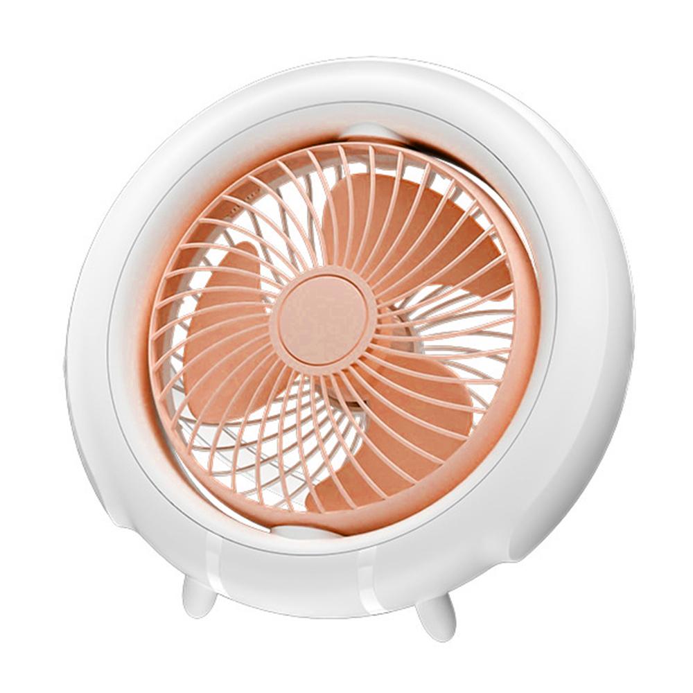 

3 Speeds Adjustable Oscillating Head Desk Fan with Night Light Portable Hanging Fan B