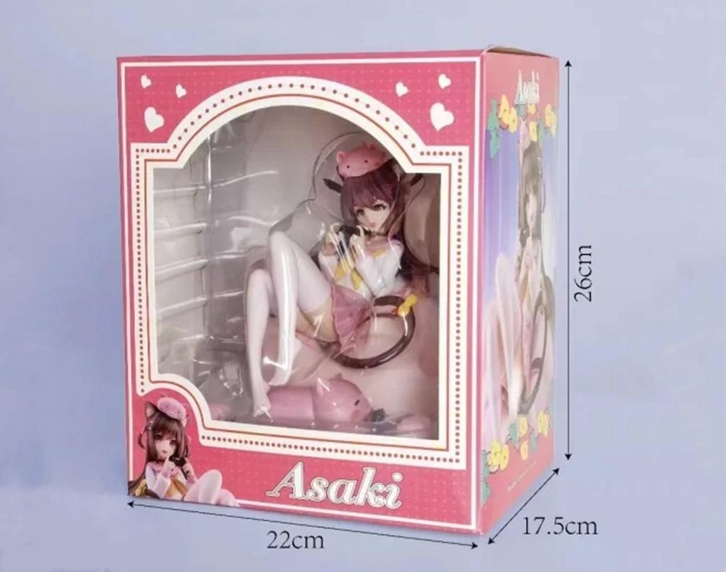 26CM Anime Asaki Figure Virtual Anchor Pig Princess Is the Order a Rabbit? Sitting Figure Plaything Gift Set Action Figure PVC Premium Quality