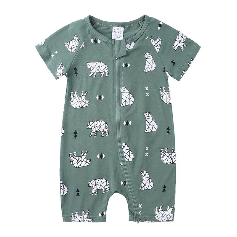 2026 Cotton Summer Bodysuit: Short Sleeve Romper for Newborns & Toddlers