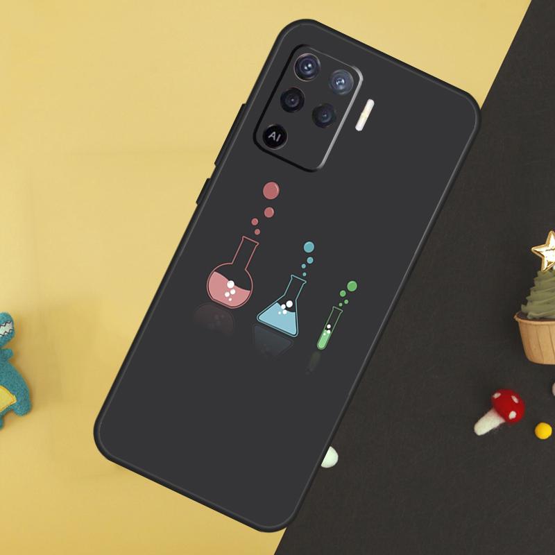 Biology and Chemistry Case For Oppo A60 A80 A40 A15 A16 A17 A57 A94 A74 A54 A76 A96 A18 A38 A58 A78 A98 A5 A6 Pro