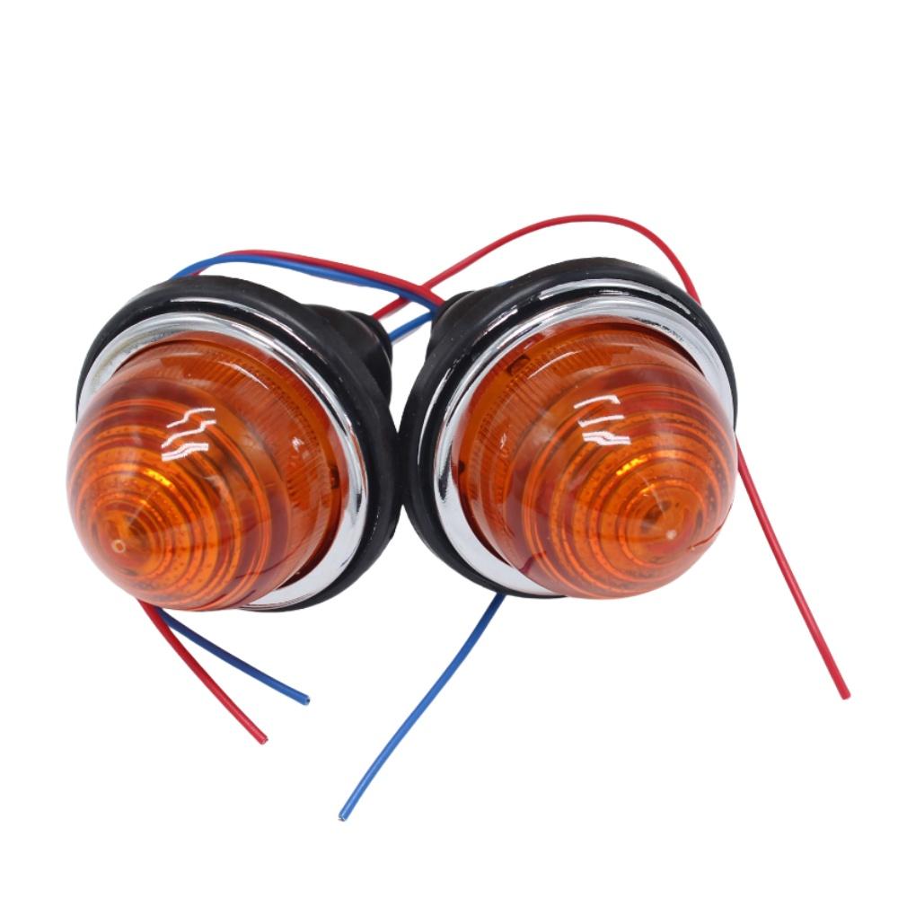 

2x Front/Rear Amber Indicator Lamp Lights For Land Rover Classic Mini Lucas L594