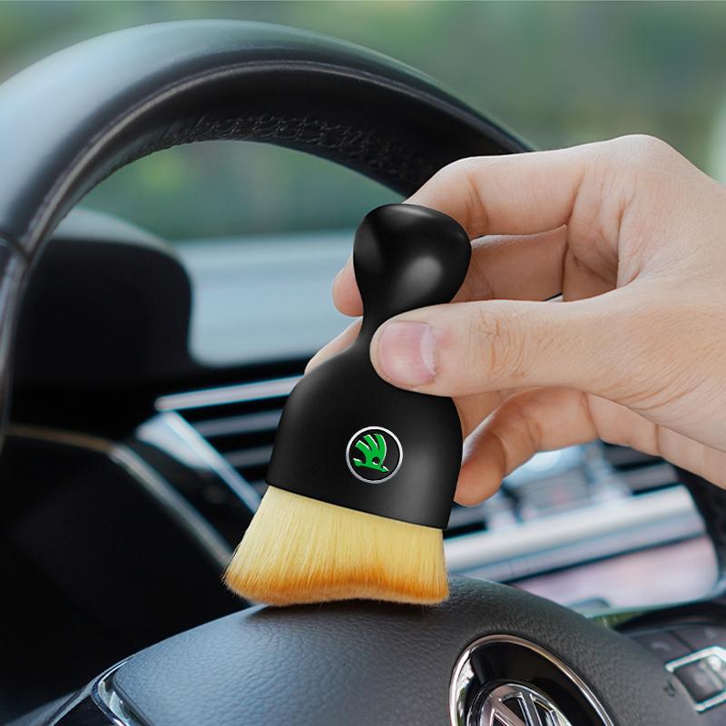 2025 Hot Car Interior Cleaning Soft Brush Tool Dust Remover For Skoda Fabia Kodiaq Kamiq Superb Yeti Octavia Enyaq Rapid Karoq D