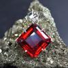 Natural Red Topaz 925 Sterling Silver Pendant Square 92.15 Ct Gem CERTIFIED my-357-k