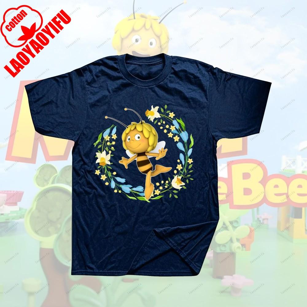 Maya The Bee Movie Cartoon Character T-shirts Cartoons T Shirt Breathable Camisetas Harajuku Creative Cool Trending T Shirt