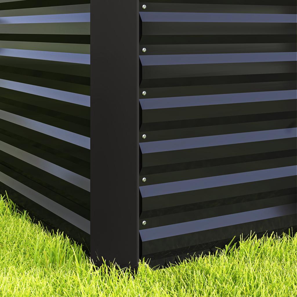 Raised Garden Bed, Set of 2. Planter Box. Extra Deep. Metal. 120 X 60 X 60 Cm. Dark Gray