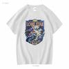 Lone Star Rally Motorrad Gürteltier Biker Galveston Blaues T-Shirt Groß lang- oder kurzärmlig Vintage Gewaschen Leicht homme