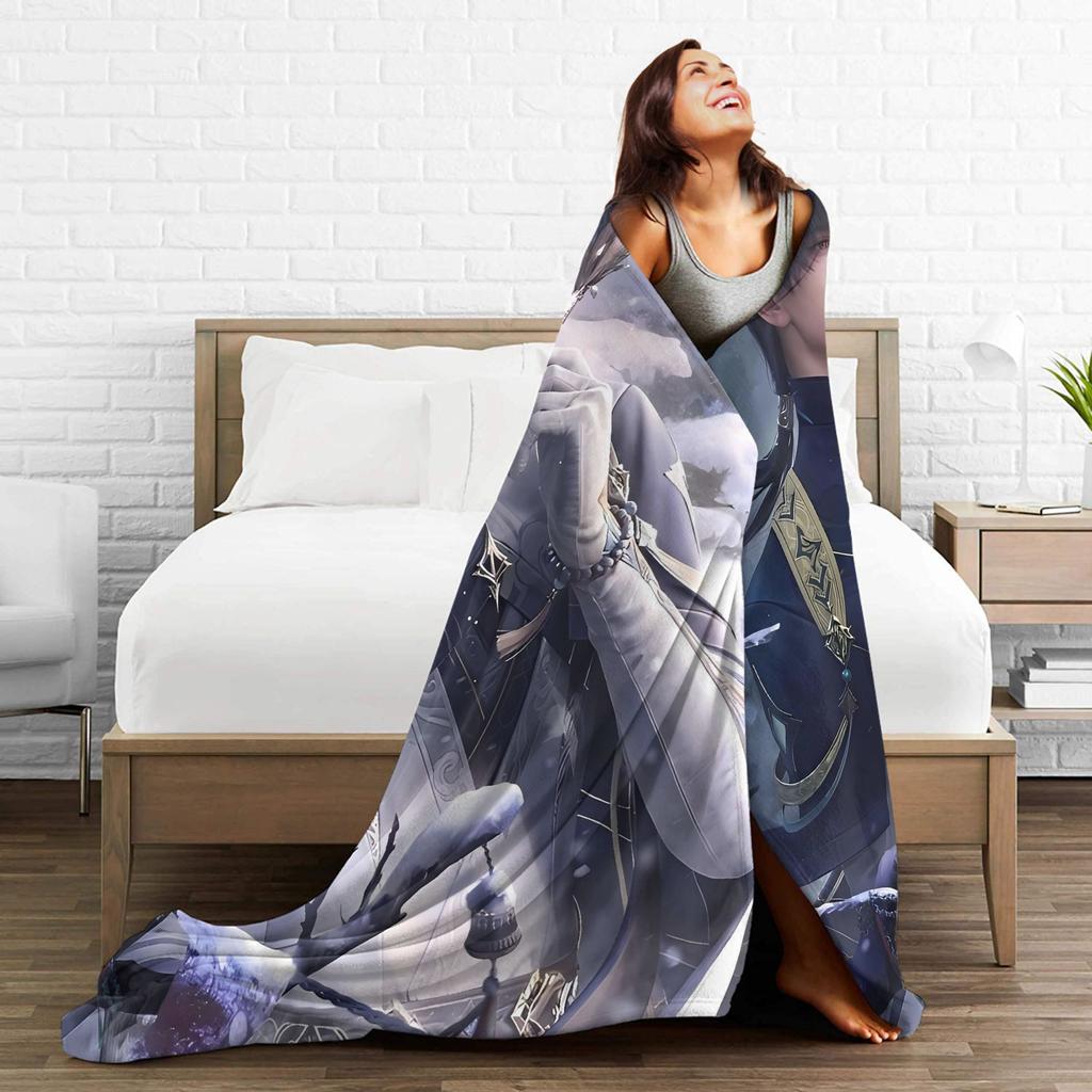 Love And Deepspace Zayne Flannel Blanket Warm Throw Blanket for Couch Bed Travel Print Bedspread Sofa Bed Cover