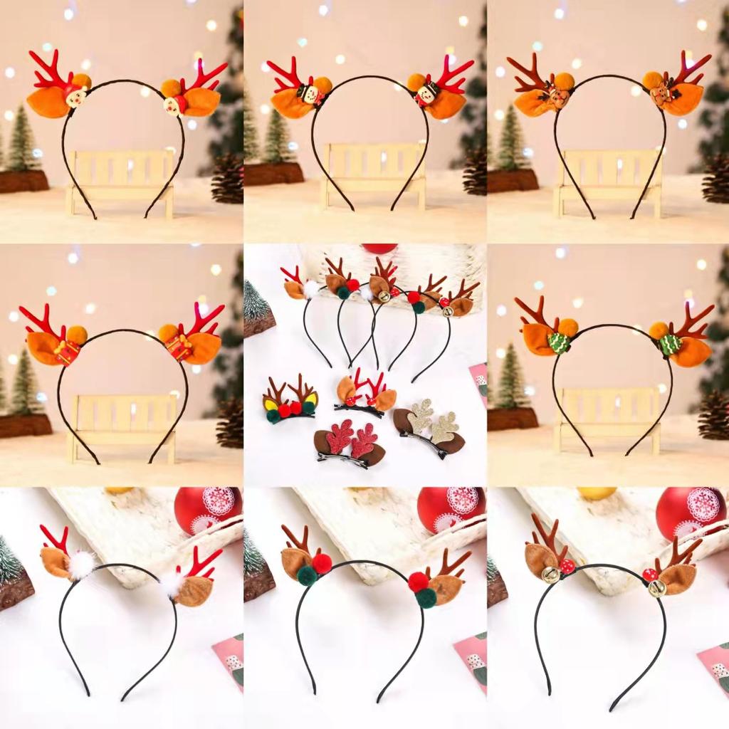 Christmas Decorations Santa Claus Antlers Hairpin Hairband Christmas Hairband Children's Christmas Gift