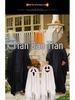 Halloween Ghost Pumpkin Lantern Pendant - Luminous Hanging Decoration for Spooky Indoor Scenes.